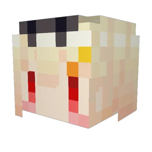 yuki111 Minecraft avatar head, 3D render