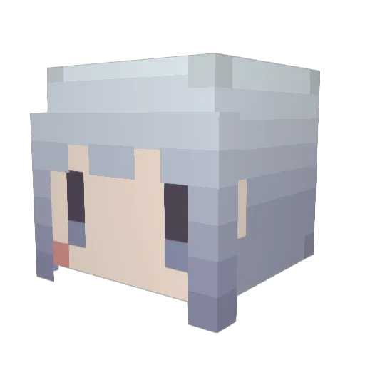 yuki126 Minecraft avatar head, 3D render