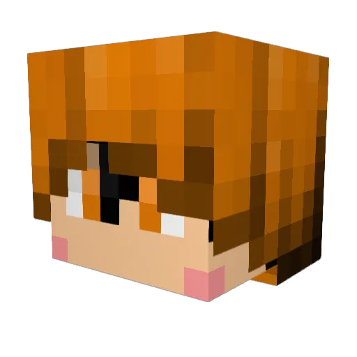 yuki221 Minecraft avatar head, 3D render
