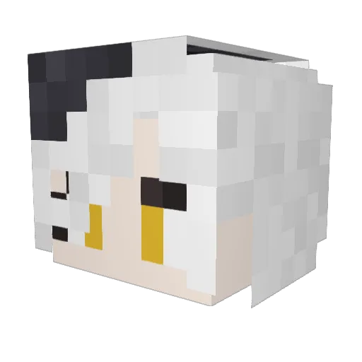 yuki_m_ Minecraft avatar head, 3D render