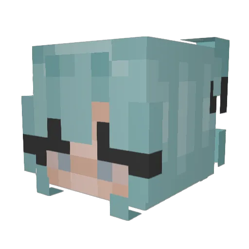 yukicutie Minecraft avatar head, 3D render
