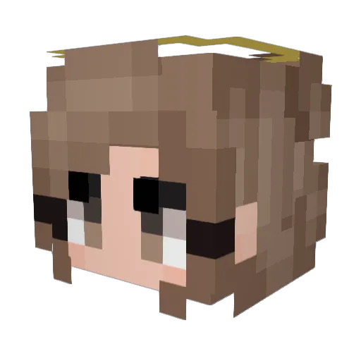 yukigtm Minecraft avatar head, 3D render
