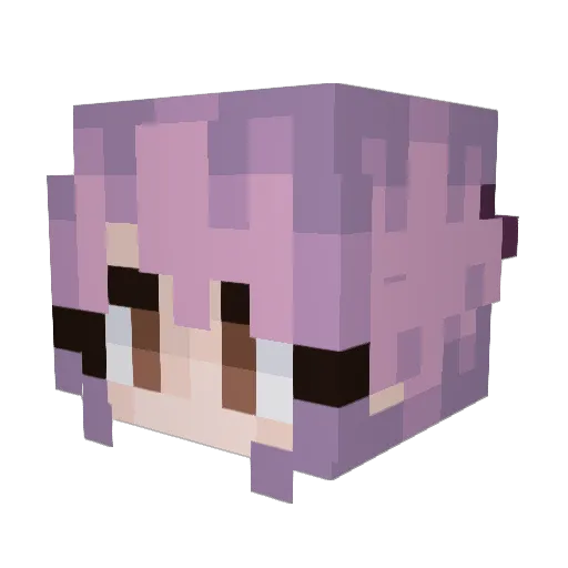 yukihiraaaa Minecraft avatar head, 3D render
