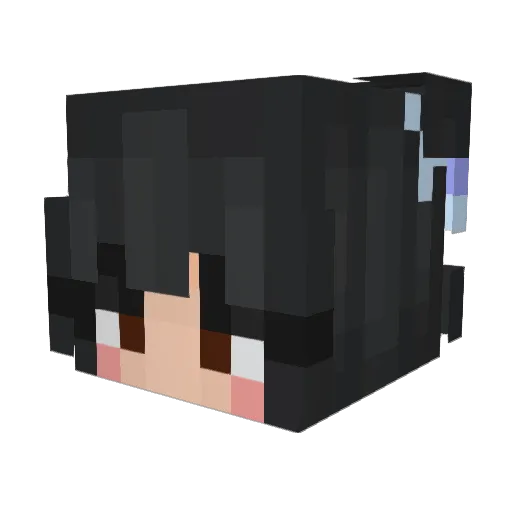 yukiiCC Minecraft avatar head, 3D render
