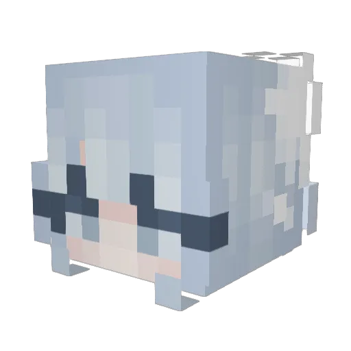 yukiion Minecraft avatar head, 3D render
