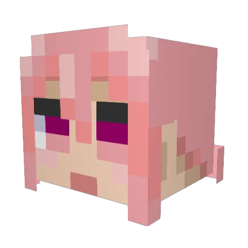 yukimixxx Minecraft avatar head, 3D render