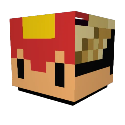yukimuracraft Minecraft avatar head, 3D render