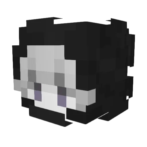 yukine Minecraft avatar head, 3D render
