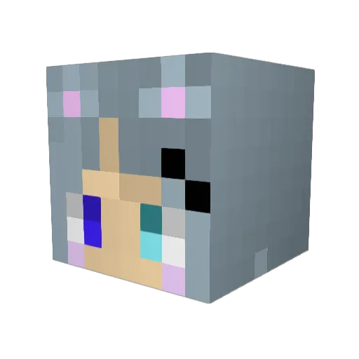yukineko22222 Minecraft avatar head, 3D render