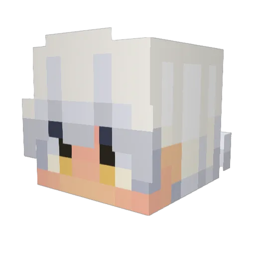 yukiodumber Minecraft avatar head, 3D render