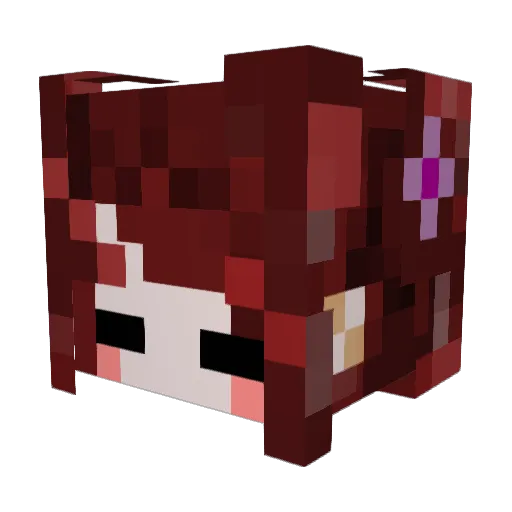 yukishochan Minecraft avatar head, 3D render