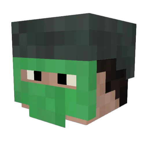yukiver2 Minecraft avatar head, 3D render