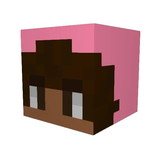 yukiw1 Minecraft avatar head, 3D render