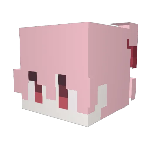yukiyunokawa Minecraft avatar head, 3D render