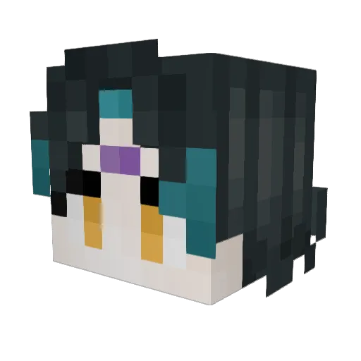 yukkimilk Minecraft avatar head, 3D render