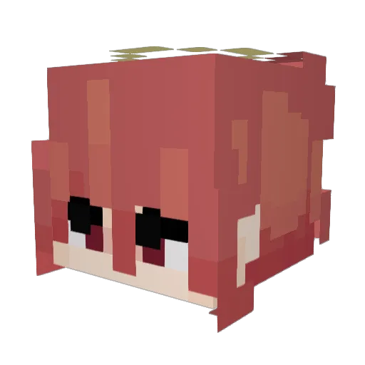 yukklet Minecraft avatar head, 3D render