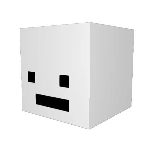 yukkoo_ Minecraft avatar head, 3D render