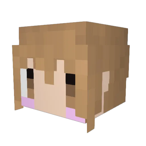 yukkuri23 Minecraft avatar head, 3D render