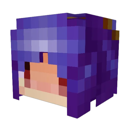 yukkuri_train Minecraft avatar head, 3D render