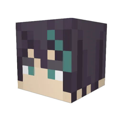 yukkuriesu Minecraft avatar head, 3D render