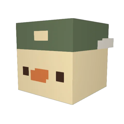 yukunde12 Minecraft avatar head, 3D render