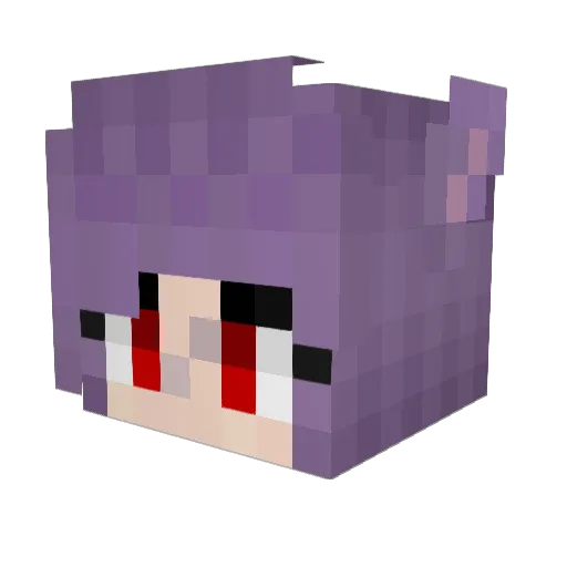 yulanti Minecraft avatar head, 3D render