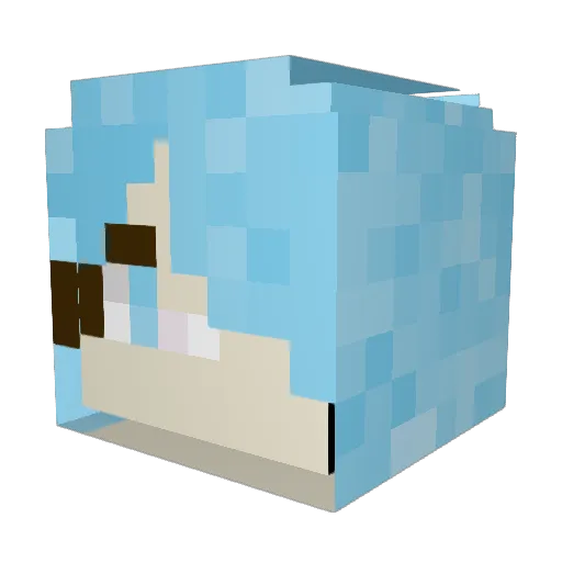 yulb Minecraft avatar head, 3D render