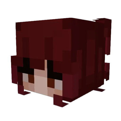 yuleko Minecraft avatar head, 3D render