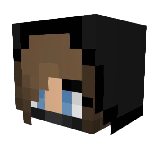 yuliand Minecraft avatar head, 3D render