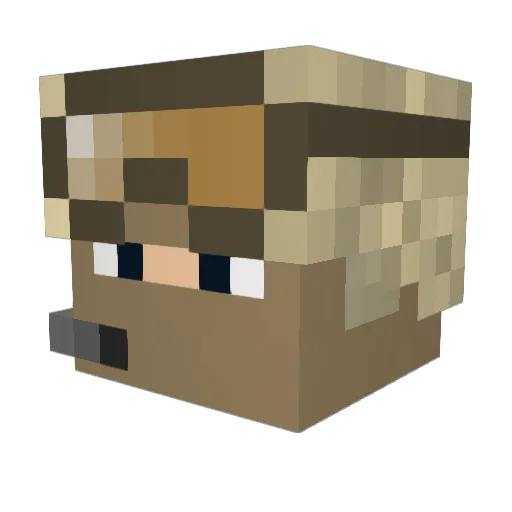 yuligent Minecraft avatar head, 3D render