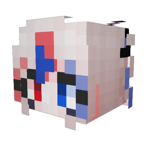 yulije Minecraft avatar head, 3D render