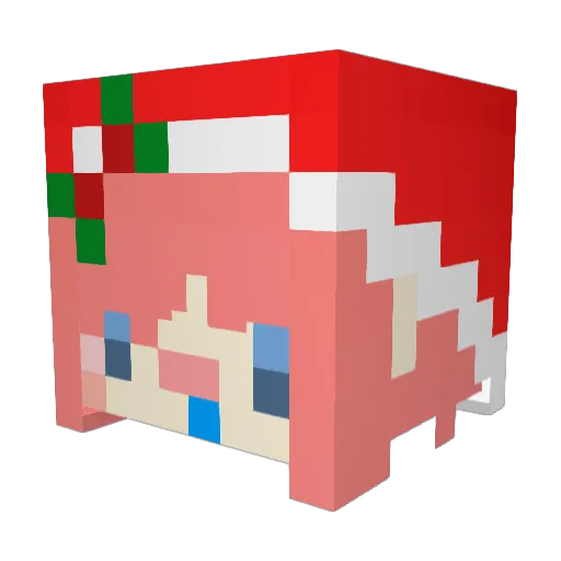 yuliovo Minecraft avatar head, 3D render