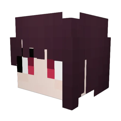 yulis Minecraft avatar head, 3D render