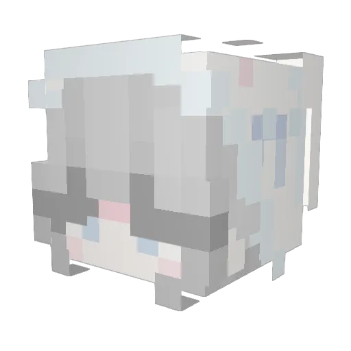 yulisia Minecraft avatar head, 3D render