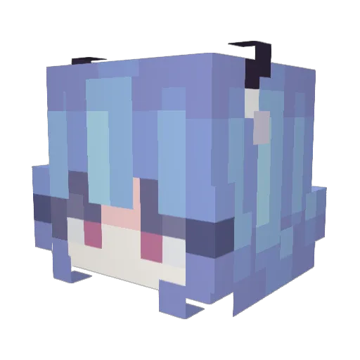 yulkakoolka Minecraft avatar head, 3D render