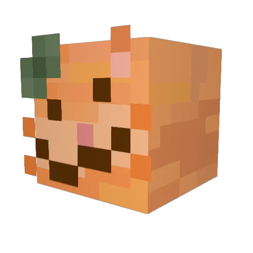 yulpi Minecraft avatar head, 3D render