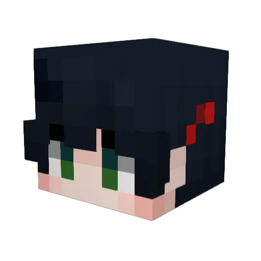 yulsuzuki Minecraft avatar head, 3D render