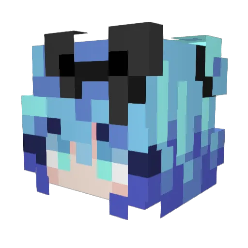 yulyn Minecraft avatar head, 3D render