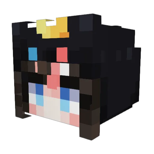 yum_5 Minecraft avatar head, 3D render