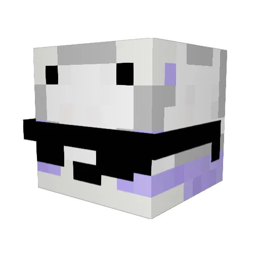 yuma_cho Minecraft avatar head, 3D render
