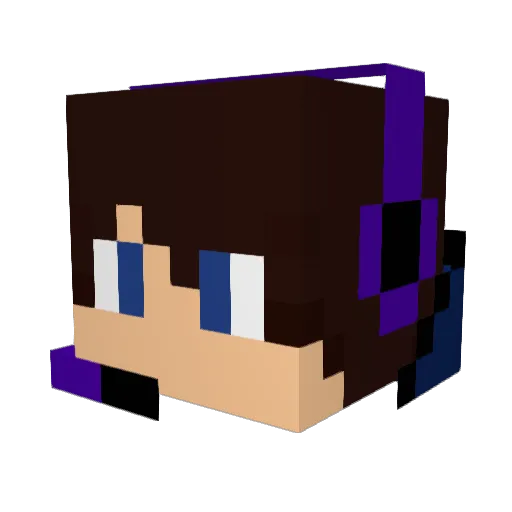 yumaf12 Minecraft avatar head, 3D render
