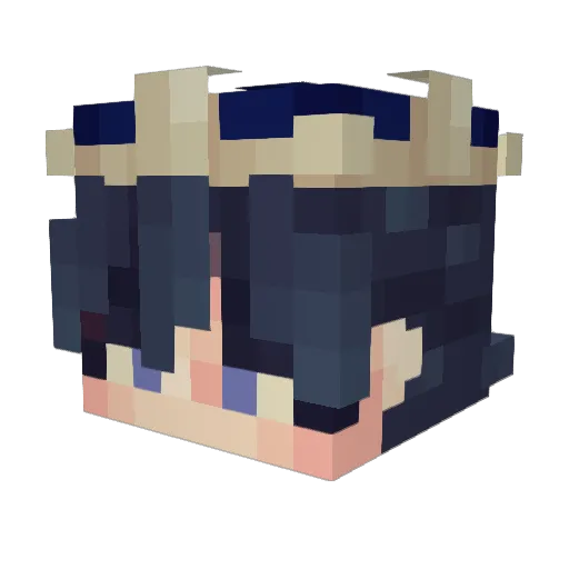 yume_koneko Minecraft avatar head, 3D render