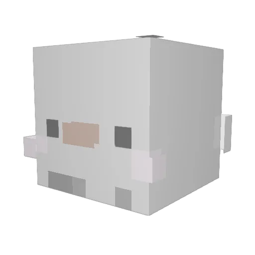 yumekara_ Minecraft avatar head, 3D render