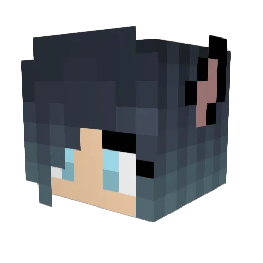 yumekosleftb00b Minecraft avatar head, 3D render