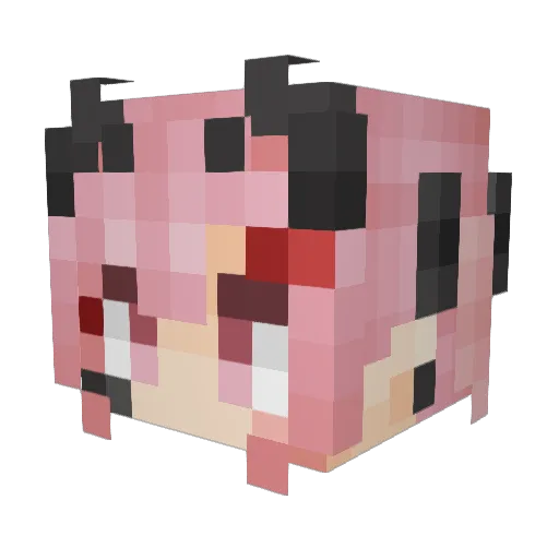 yumeno06 Minecraft avatar head, 3D render