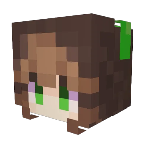 yumeoidesu Minecraft avatar head, 3D render