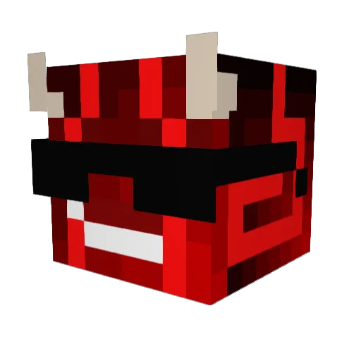 yumepi Minecraft avatar head, 3D render