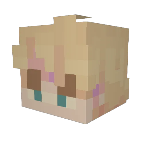 yumeshipper Minecraft avatar head, 3D render
