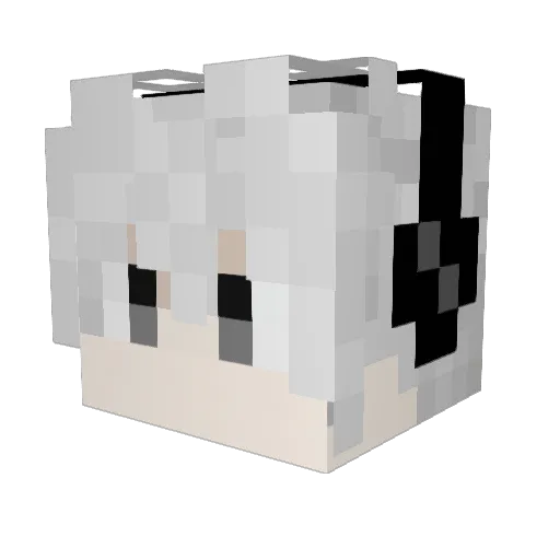 yumesho Minecraft avatar head, 3D render