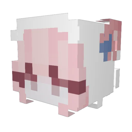 yumi0529 Minecraft avatar head, 3D render